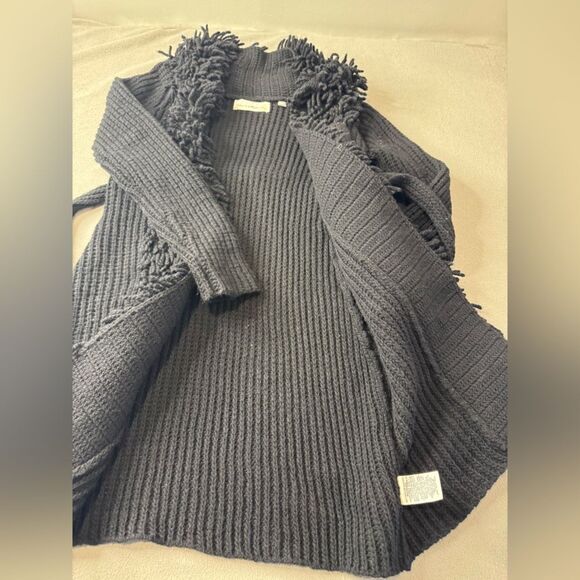 Anthropologie Charlie & Robin Textured Cardigan BLACK S - Picture 10 of 15